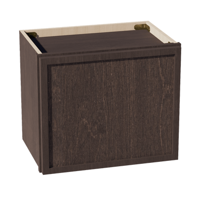 SM - W1815: Mocha Brown Slim Shaker 18"W x 15"H 1 Door Standard Wall Bridge Cabinet - NextCabinets