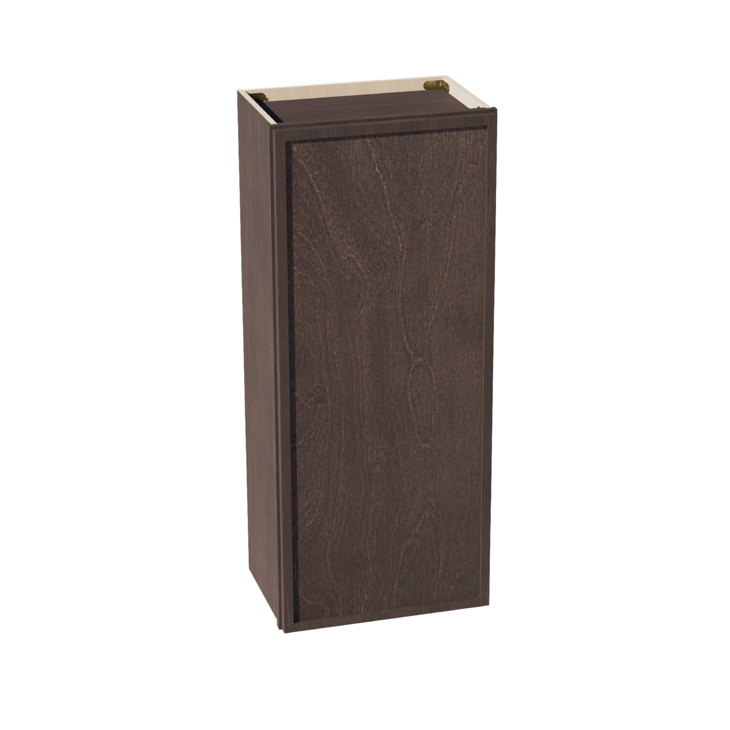 SM - W1842: Mocha Brown Slim Shaker 18"W x 42"H 1 Door & 3 Shelves Standard Wall Cabinet - NextCabinets