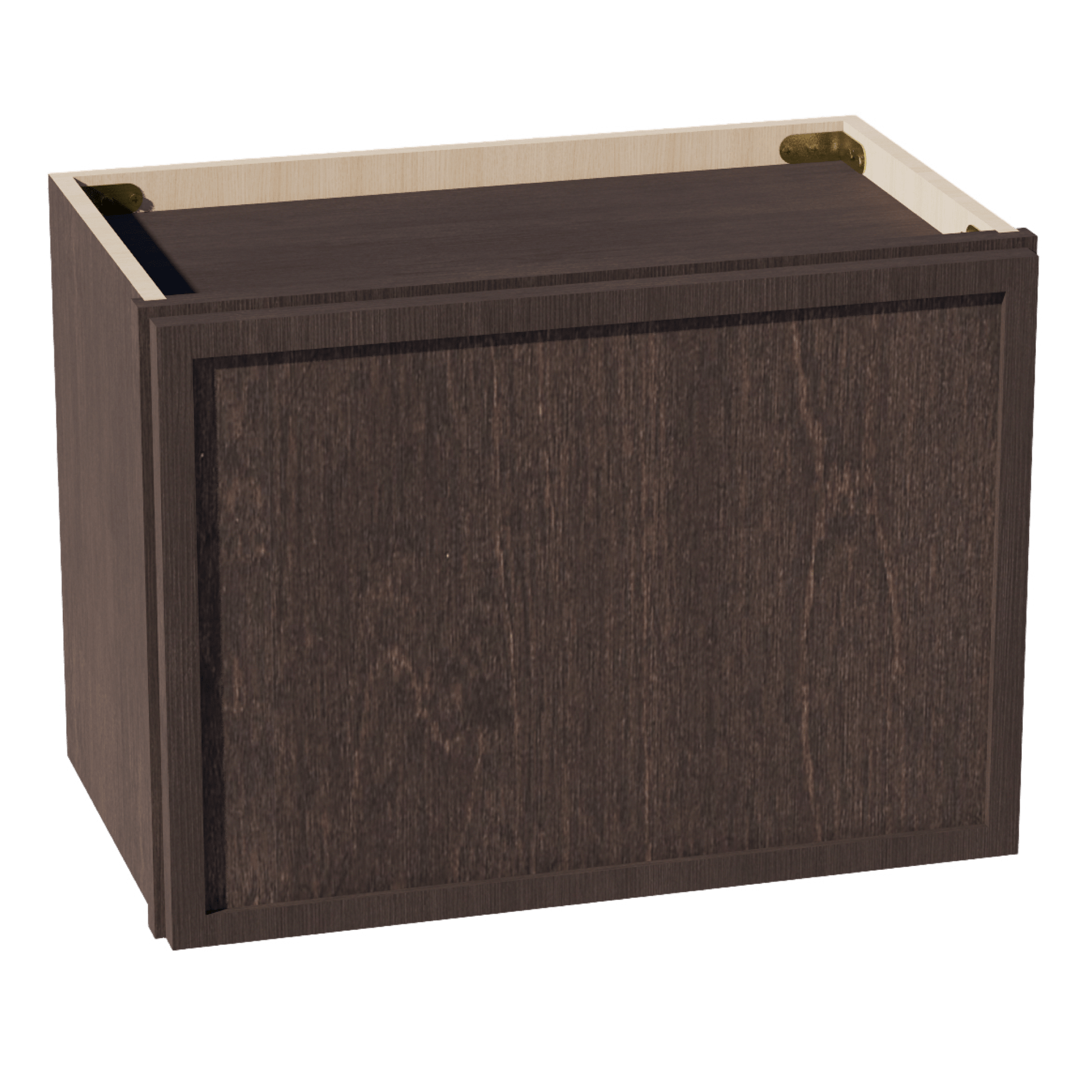 SM - W2115: Mocha Brown Slim Shaker 21"W x 15"H 1 Door Standard Wall Bridge Cabinet - NextCabinets
