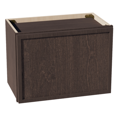SM - W2115: Mocha Brown Slim Shaker 21"W x 15"H 1 Door Standard Wall Bridge Cabinet - NextCabinets