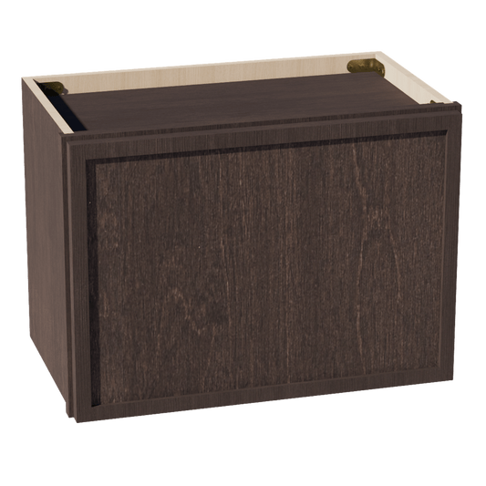 SM - W2115: Mocha Brown Slim Shaker 21"W x 15"H 1 Door Standard Wall Bridge Cabinet - NextCabinets
