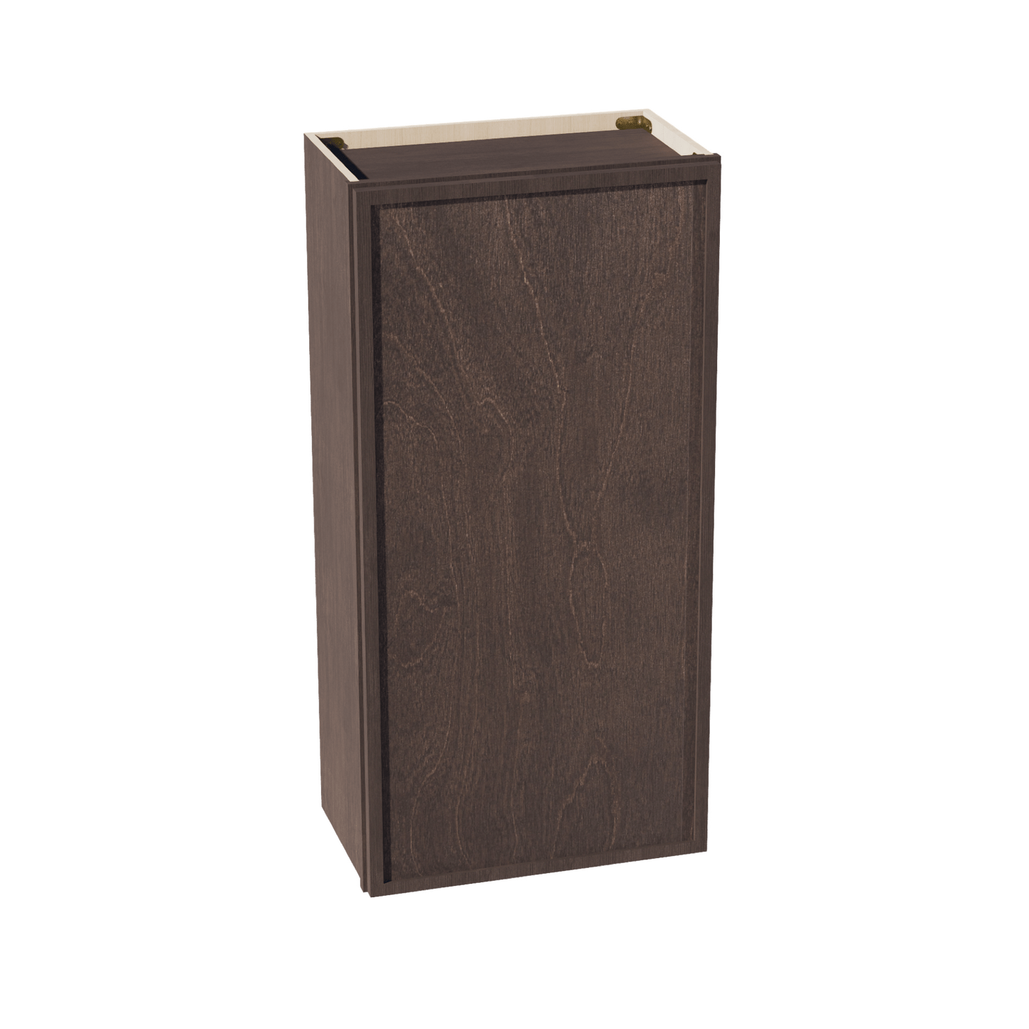 SM - W2142: Mocha Brown Slim Shaker 21"W x 42"H 1 Door & 3 Shelves Standard Wall Cabinet - NextCabinets