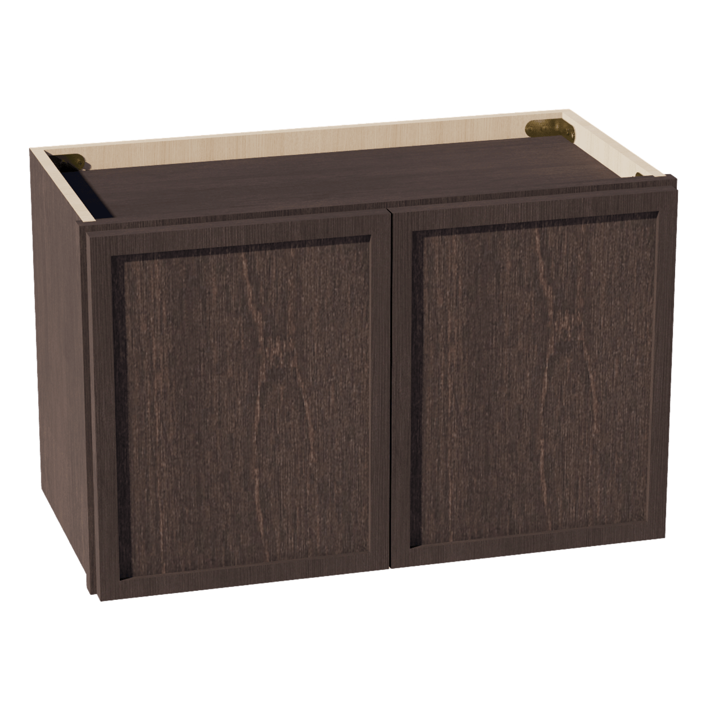 SM - W2415: Mocha Brown Slim Shaker 24"W x 15"H 2 Doors Standard Wall Bridge Cabinet - NextCabinets