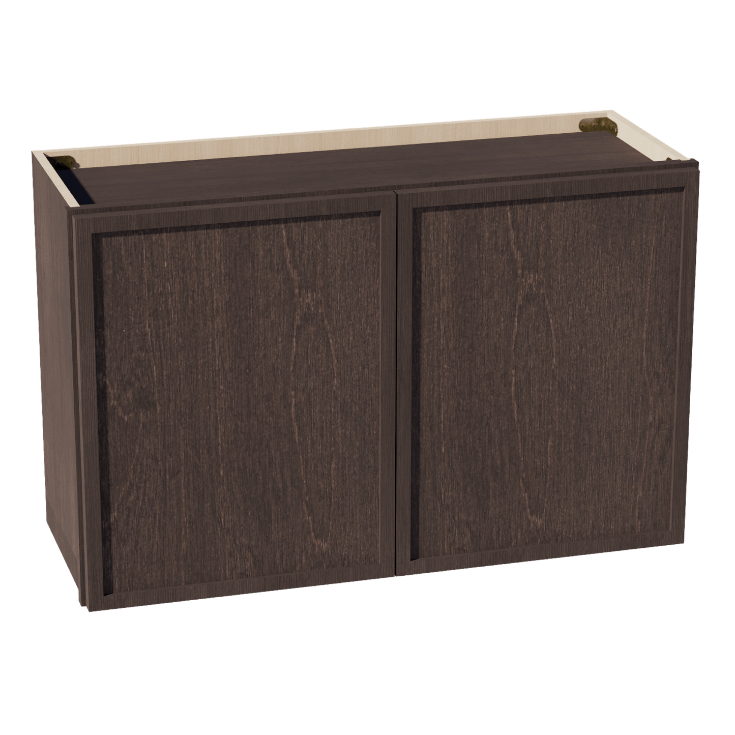 SM - W3321: Mocha Brown Slim Shaker 33"W x 21"H 2 Doors Standard Wall Bridge Cabinet - NextCabinets