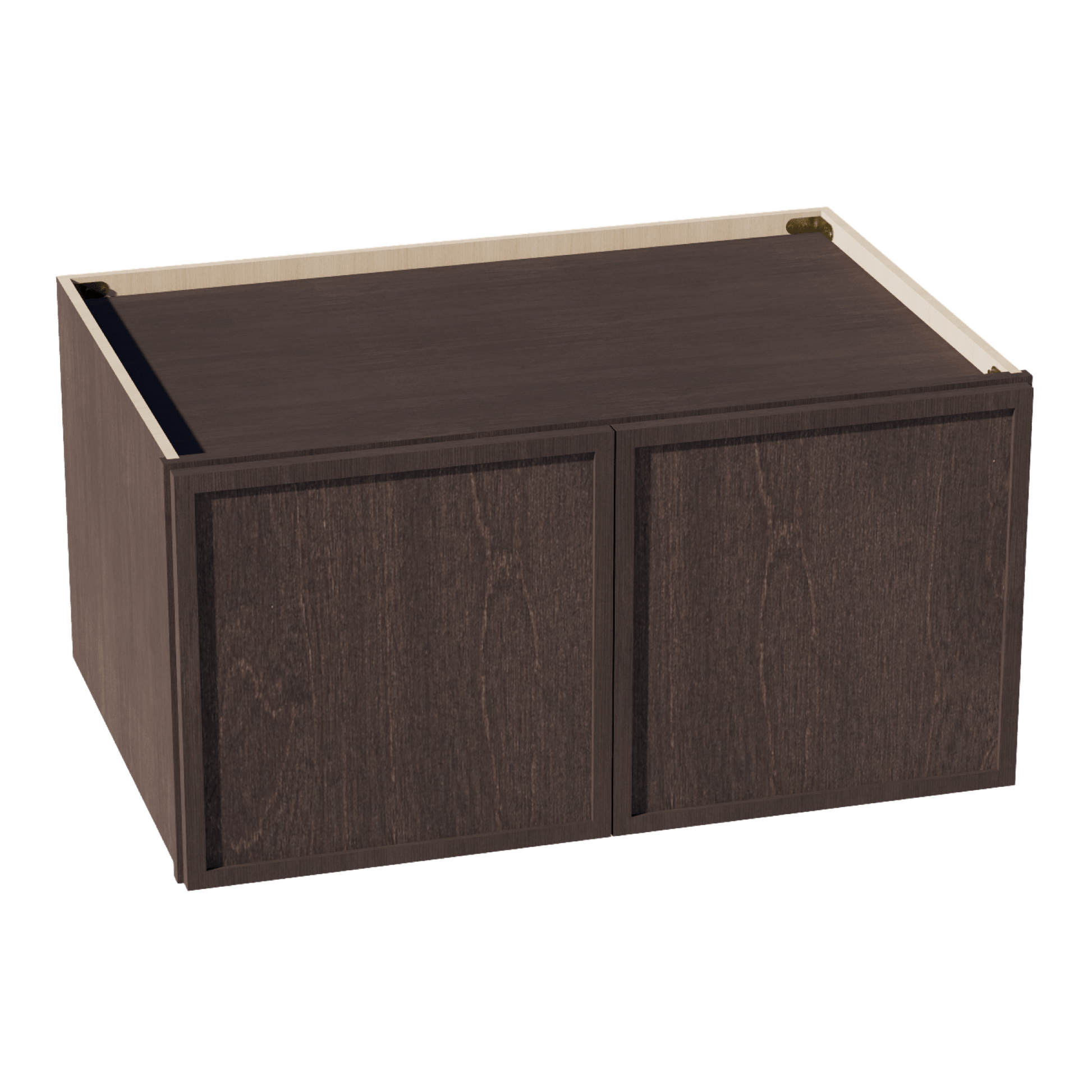 SM - W361824: Mocha Brown Slim Shaker 36"W x 18"H x 24"D 2 Doors Standard Bridge Wall Cabinet - NextCabinets