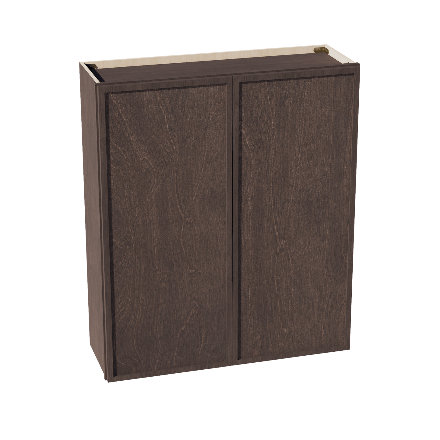 SM - W3642: Mocha Brown Slim Shaker 36"W x 42"H 2 Doors & 3 Shelves Standard Wall Cabinet - NextCabinets