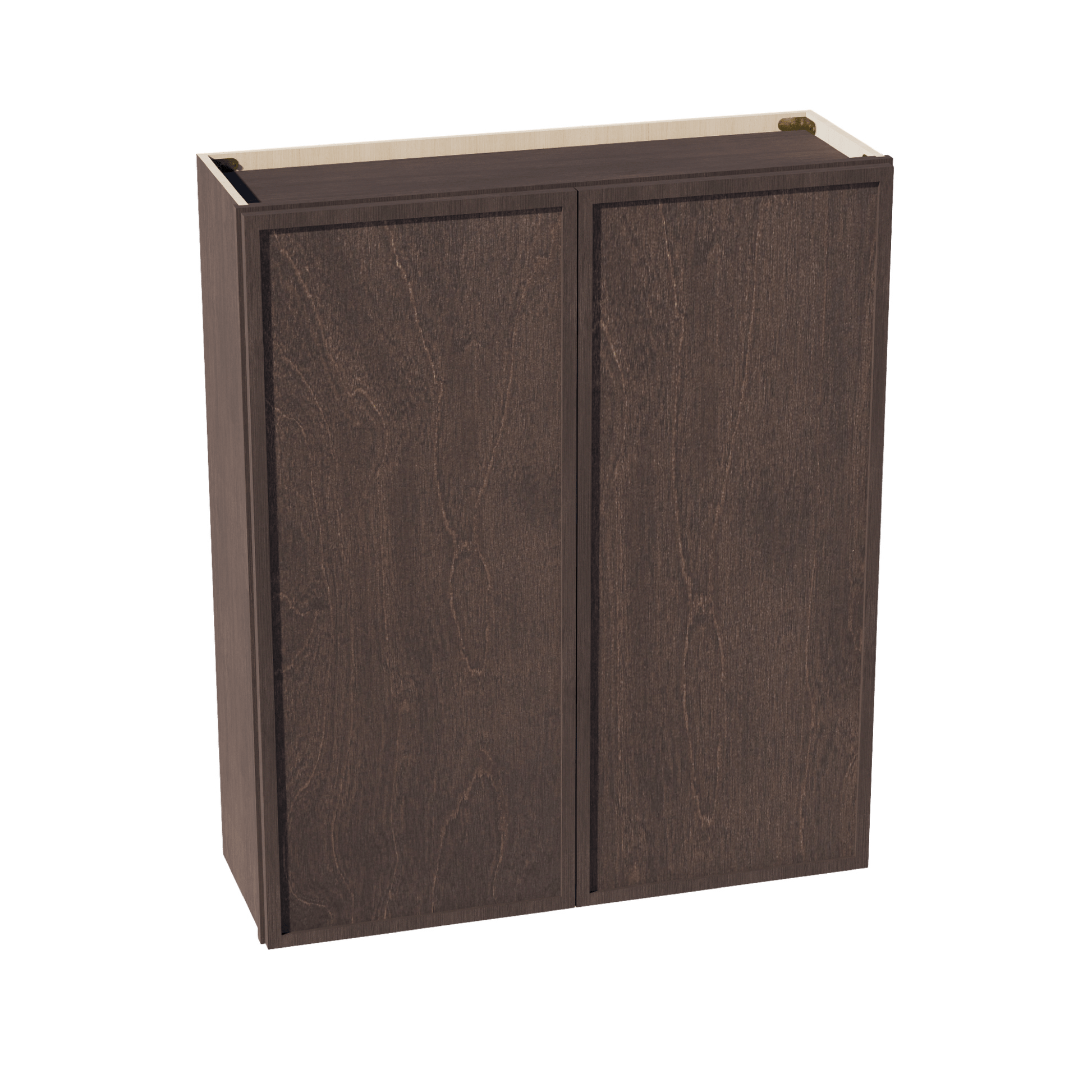 SM - W3642: Mocha Brown Slim Shaker 36"W x 42"H 2 Doors & 3 Shelves Standard Wall Cabinet - NextCabinets