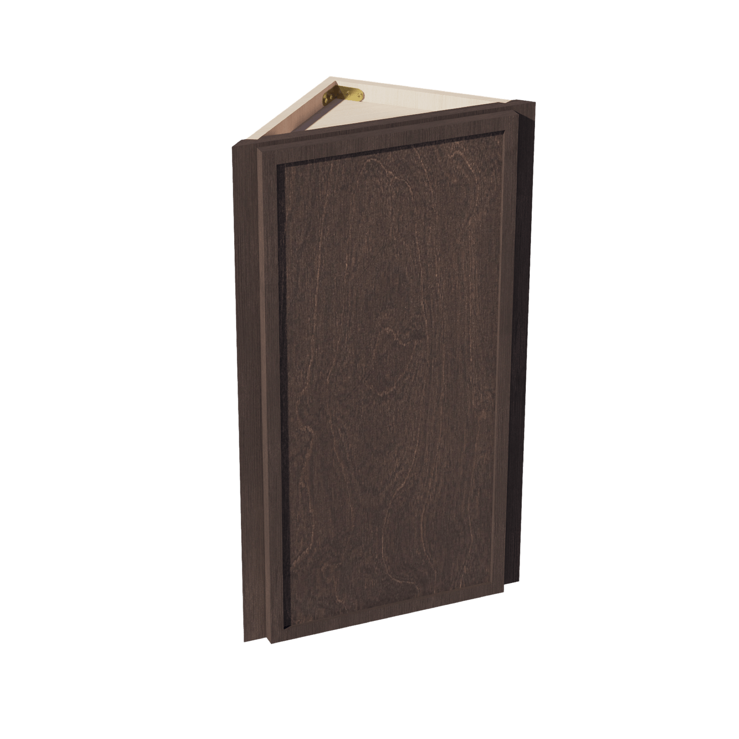 SM - WAE1230: Mocha Brown Slim Shaker 12"W x 30"H x 12"D 1 Door & 2 Shelves Wall Angle End Cabinet - NextCabinets