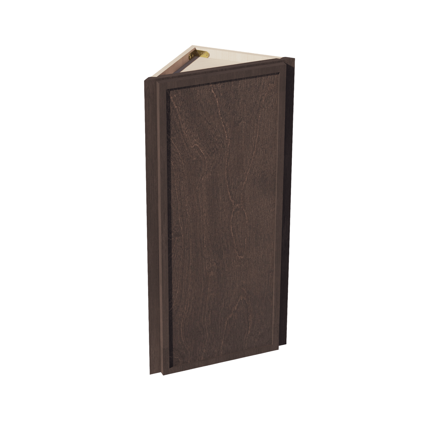 SM - WAE1236: Mocha Brown Slim Shaker 12"W x 36"H x 12"D 1 Door & 2 Shelves Wall Angle End Cabinet - NextCabinets