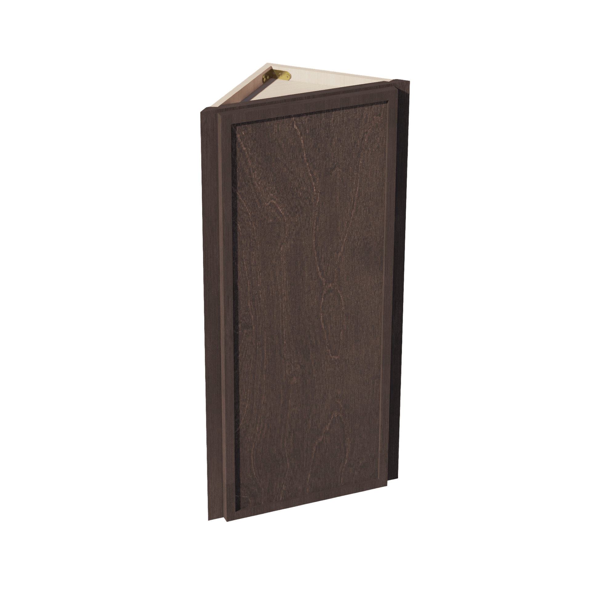 SM - WAE1236: Mocha Brown Slim Shaker 12"W x 36"H x 12"D 1 Door & 2 Shelves Wall Angle End Cabinet - NextCabinets