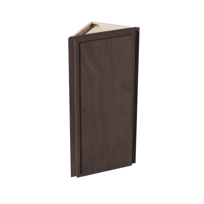 SM - WAE1236: Mocha Brown Slim Shaker 12"W x 36"H x 12"D 1 Door & 2 Shelves Wall Angle End Cabinet - NextCabinets