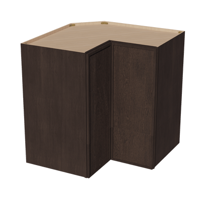 SM - WPC2442: Mocha Brown Slim Shaker 24"W x 42"H 1 Door & 3 Shelves Pie Cut Wall Corner Cabinet - NextCabinets