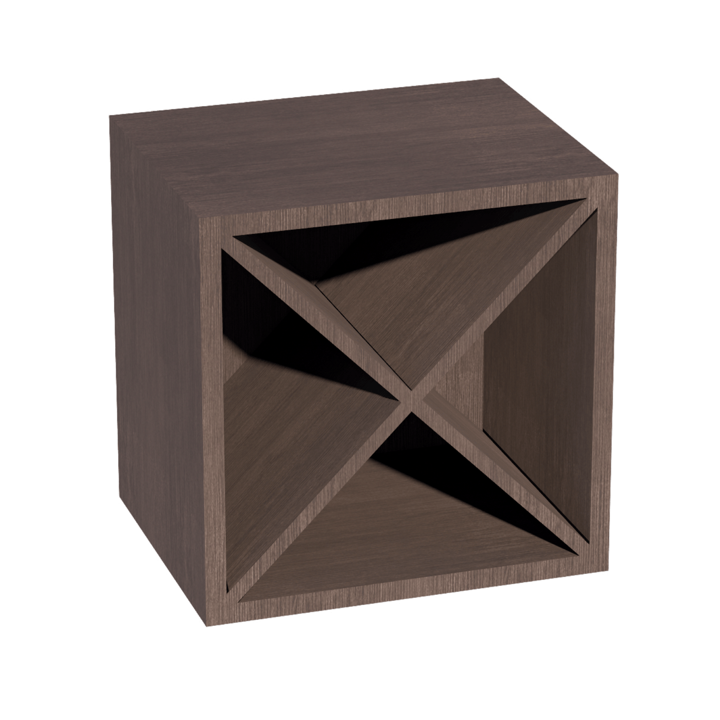 SM - WR1515: Mocha Brown Slim Shaker 15"W x 15"H x 12"D Wall Wine Rack Incl. Shelf - NextCabinets