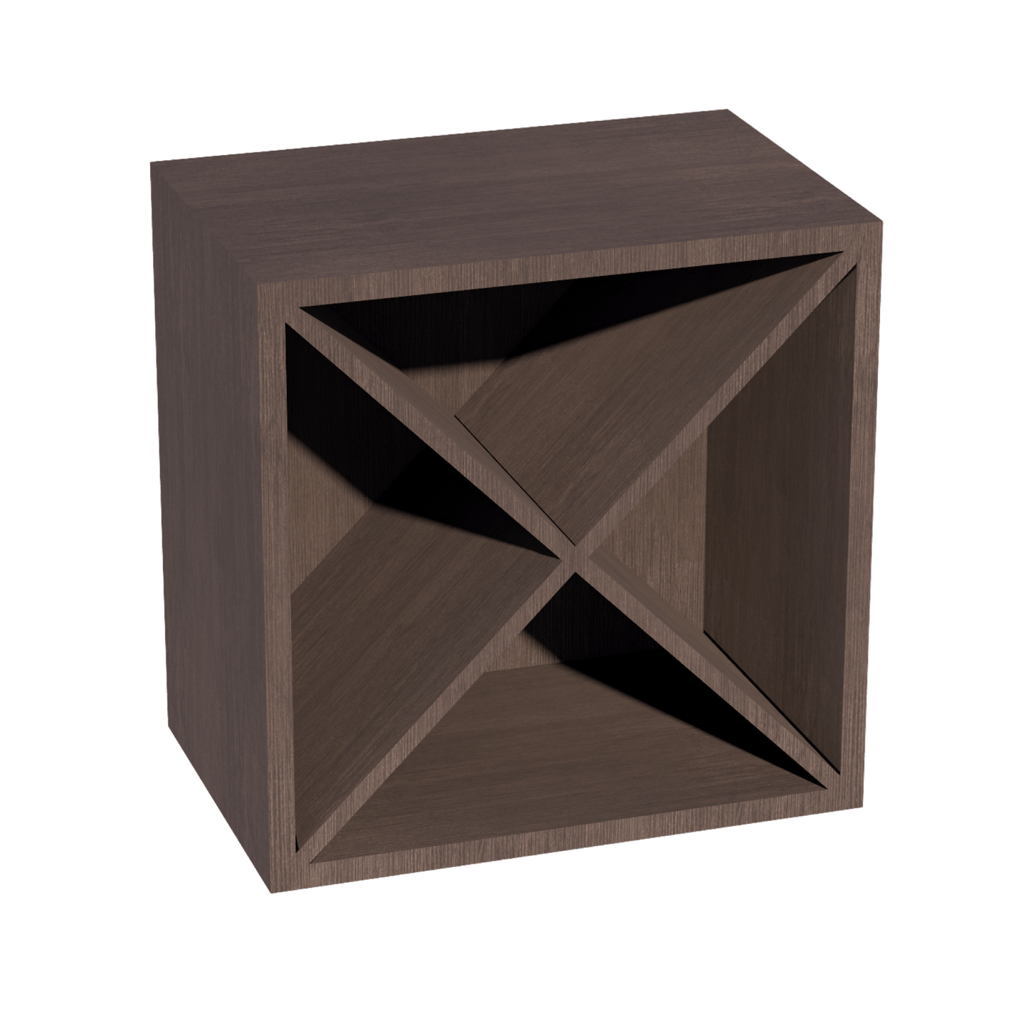 SM - WR1818: Mocha Brown Slim Shaker 18"W x 18"H x 12"D Wall Wine Rack Incl. Shelf - NextCabinets