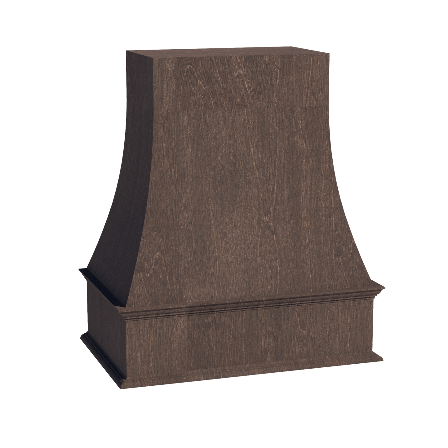 SM - WRH3036: Mocha Brown Slim Shaker 30"W x 36"H Wood Wall Mounted Range Hoods - NextCabinets