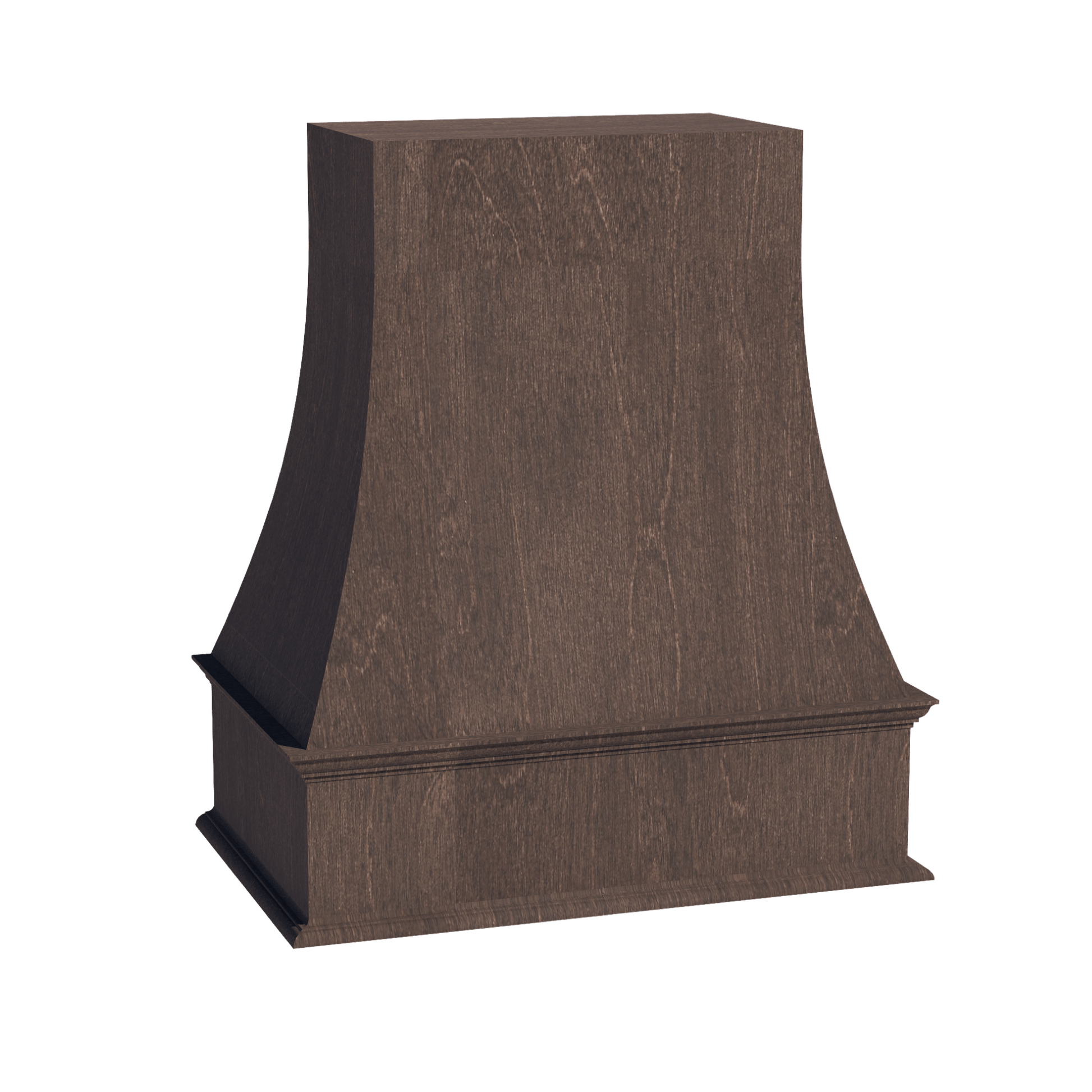 SM - WRH3036: Mocha Brown Slim Shaker 30"W x 36"H Wood Wall Mounted Range Hoods - NextCabinets