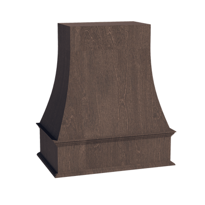 SM - WRH3036: Mocha Brown Slim Shaker 30"W x 36"H Wood Wall Mounted Range Hoods - NextCabinets