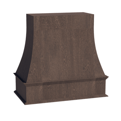 SM - WRH3636: Mocha Brown Slim Shaker 36"W x 36"H Wood Wall Mounted Range Hoods - NextCabinets