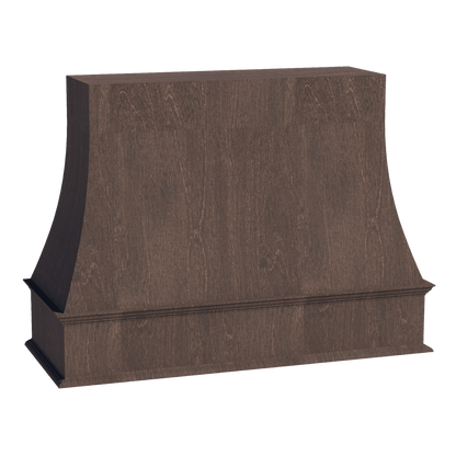 SM - WRH3648: Mocha Brown Slim Shaker 36"W x 48"H Wood Wall Mounted Range Hoods - NextCabinets
