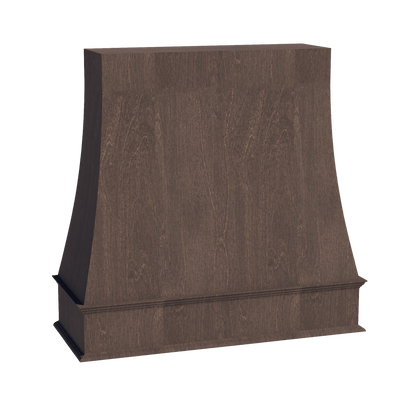 SM - WRH4848: Mocha Brown Slim Shaker 48"W x 48"H Wood Wall Mounted Range Hoods - NextCabinets