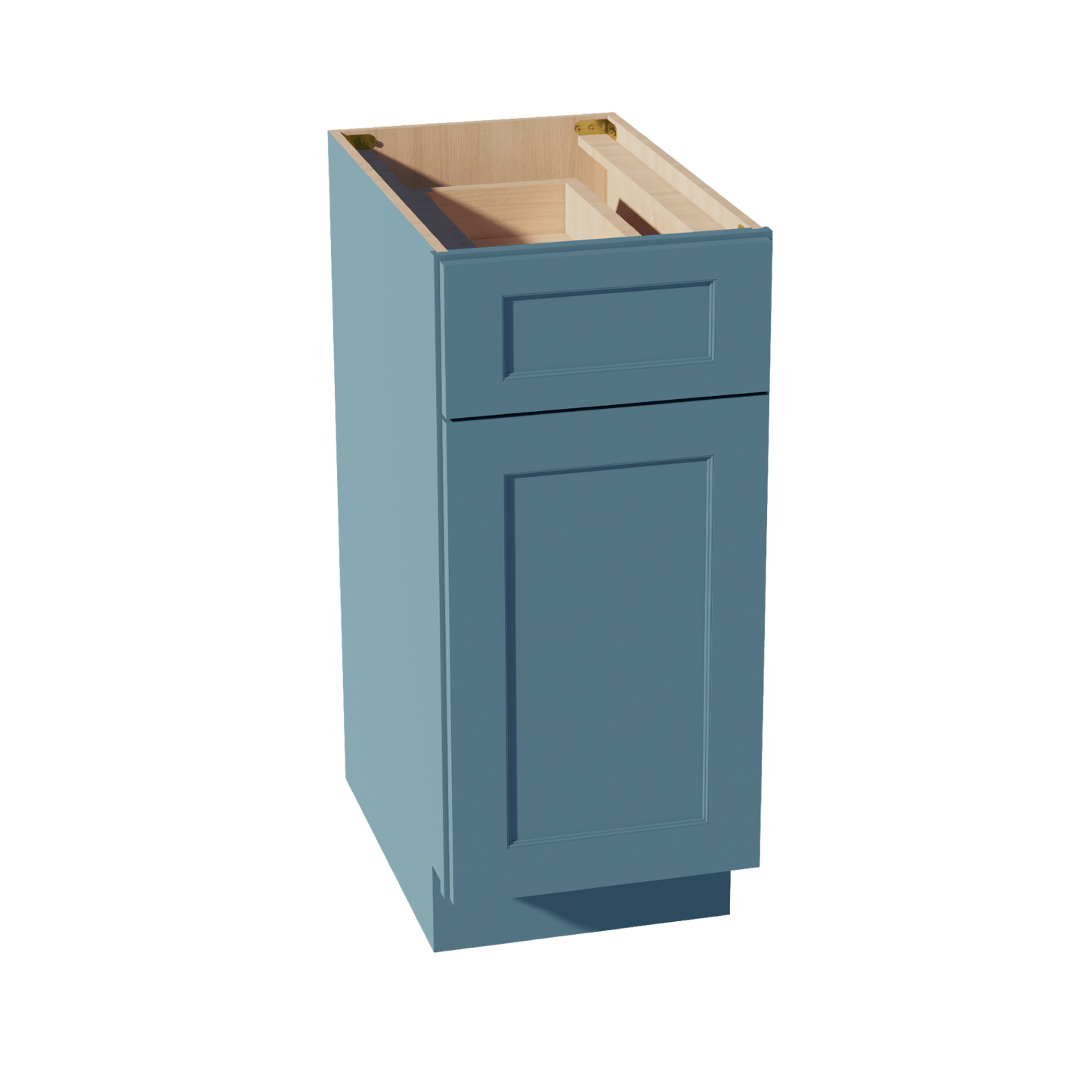 TG - B15: Soft Green Shaker 15" 1 Drawer 1 Door Standard Base Cabinet - NextCabinets