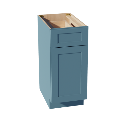 TG - B15: Soft Green Shaker 15" 1 Drawer 1 Door Standard Base Cabinet - NextCabinets