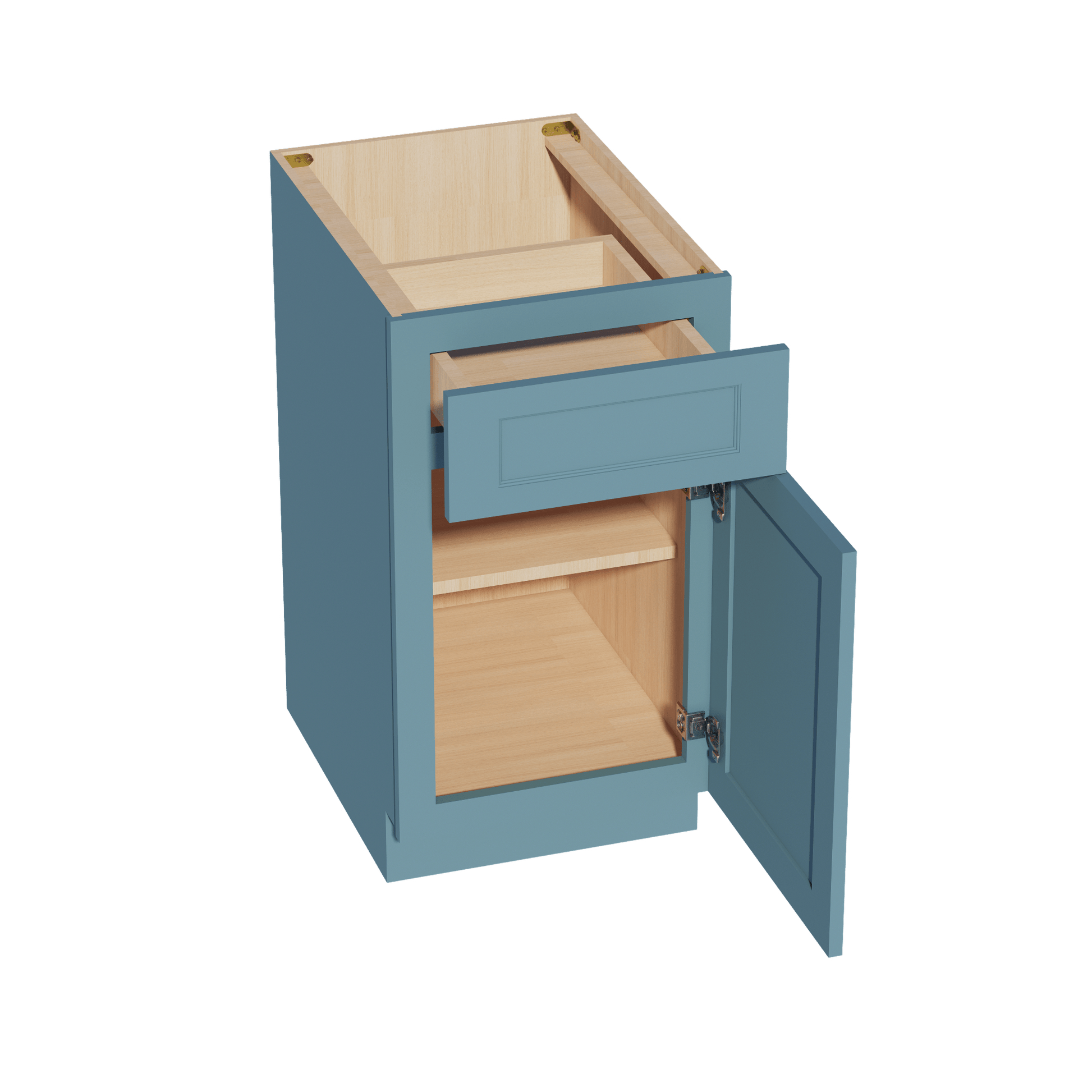 TG - B18: Soft Green Shaker 18" 1 Drawer 1 Door Standard Base Cabinet - NextCabinets