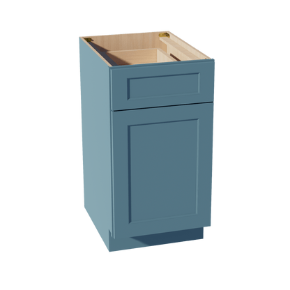 TG - B18: Soft Green Shaker 18" 1 Drawer 1 Door Standard Base Cabinet - NextCabinets