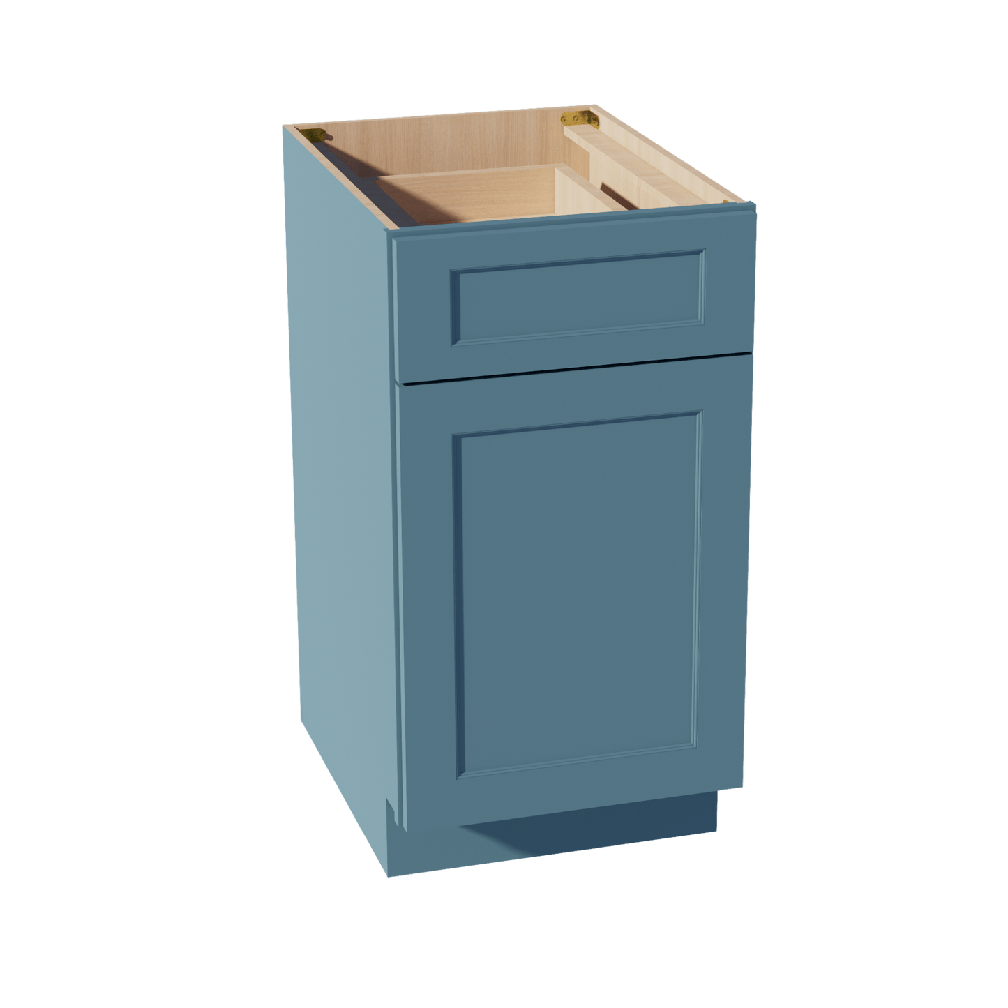 TG - B18TR: Soft Green Shaker 18" 1 Drawer Trash Pull Out Base Cabinet - NextCabinets