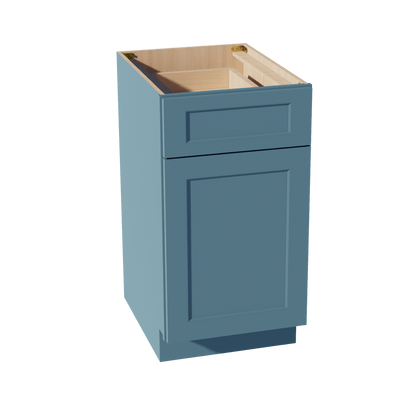 TG - B18TR: Soft Green Shaker 18" 1 Drawer Trash Pull Out Base Cabinet - NextCabinets