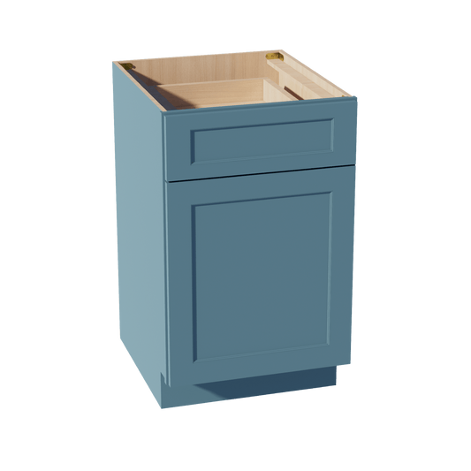 TG - B21: Soft Green Shaker 21" 1 Drawer 1 Door Standard Base Cabinet - NextCabinets