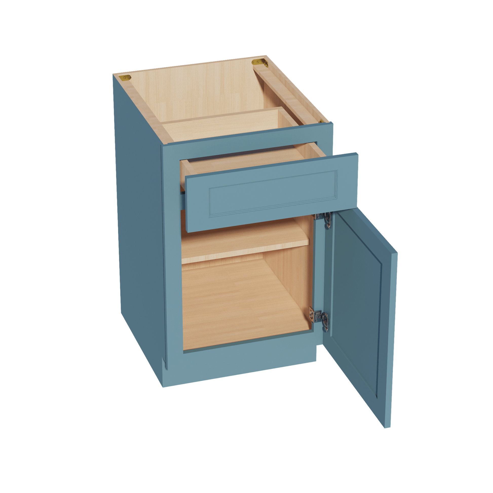 TG - B21: Soft Green Shaker 21" 1 Drawer 1 Door Standard Base Cabinet - NextCabinets