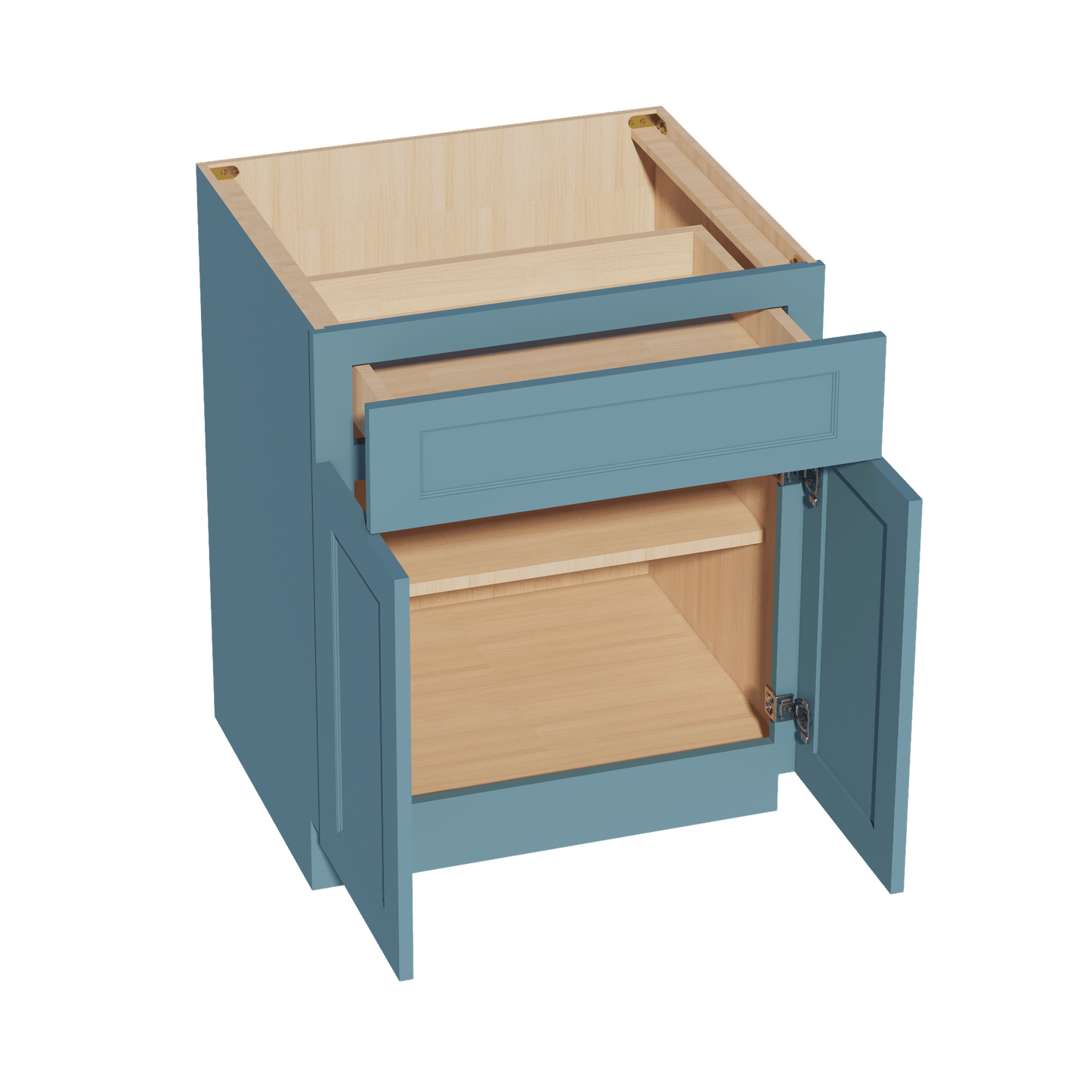 TG - B27: Soft Green Shaker 27" 1 Drawer 2 Doors Standard Base Cabinet - NextCabinets