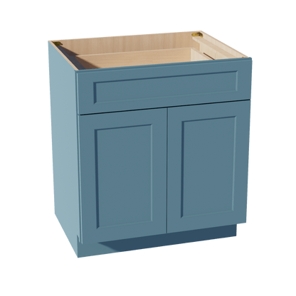 TG - B30: Soft Green Shaker 30" 1 Drawer 2 Doors Standard Base Cabinet - NextCabinets