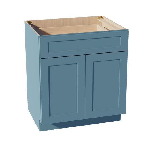 TG - B30: Soft Green Shaker 30" 1 Drawer 2 Doors Standard Base Cabinet - NextCabinets