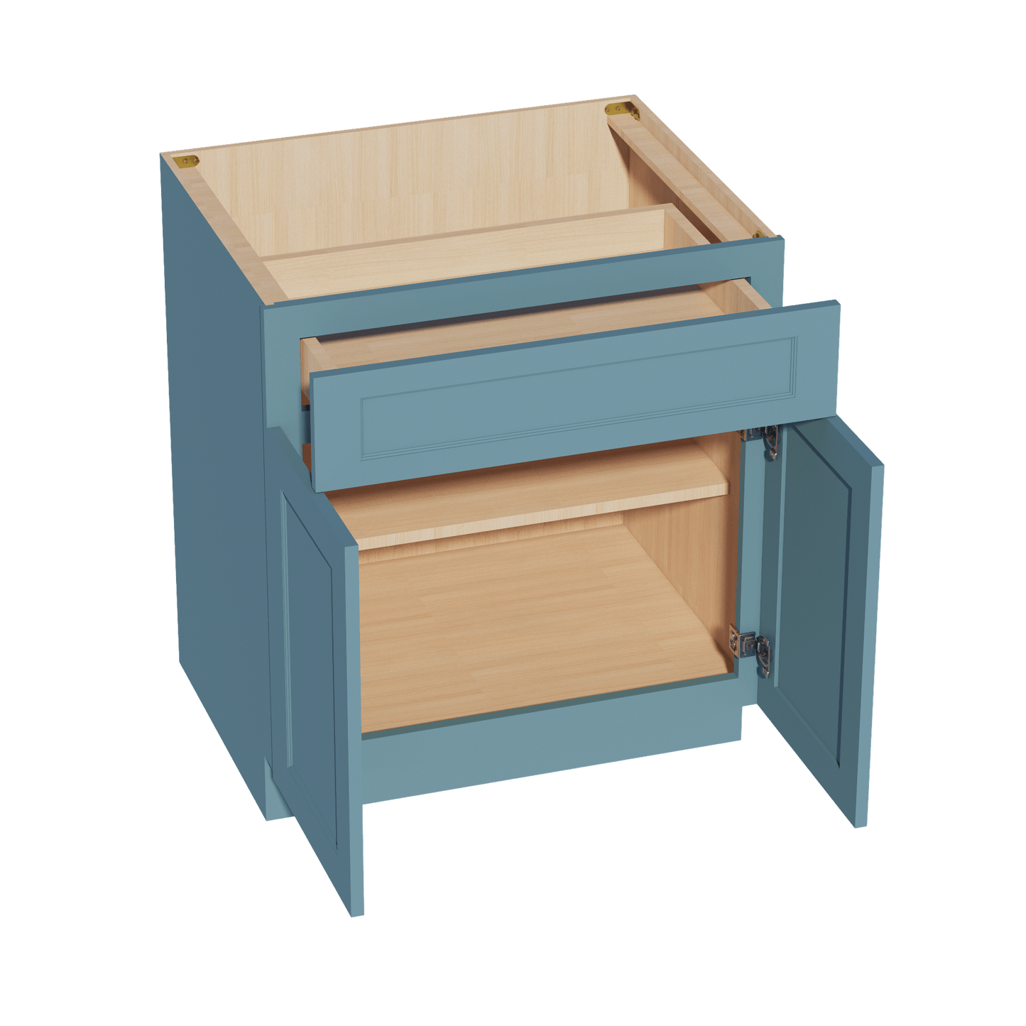 TG - B30: Soft Green Shaker 30" 1 Drawer 2 Doors Standard Base Cabinet - NextCabinets