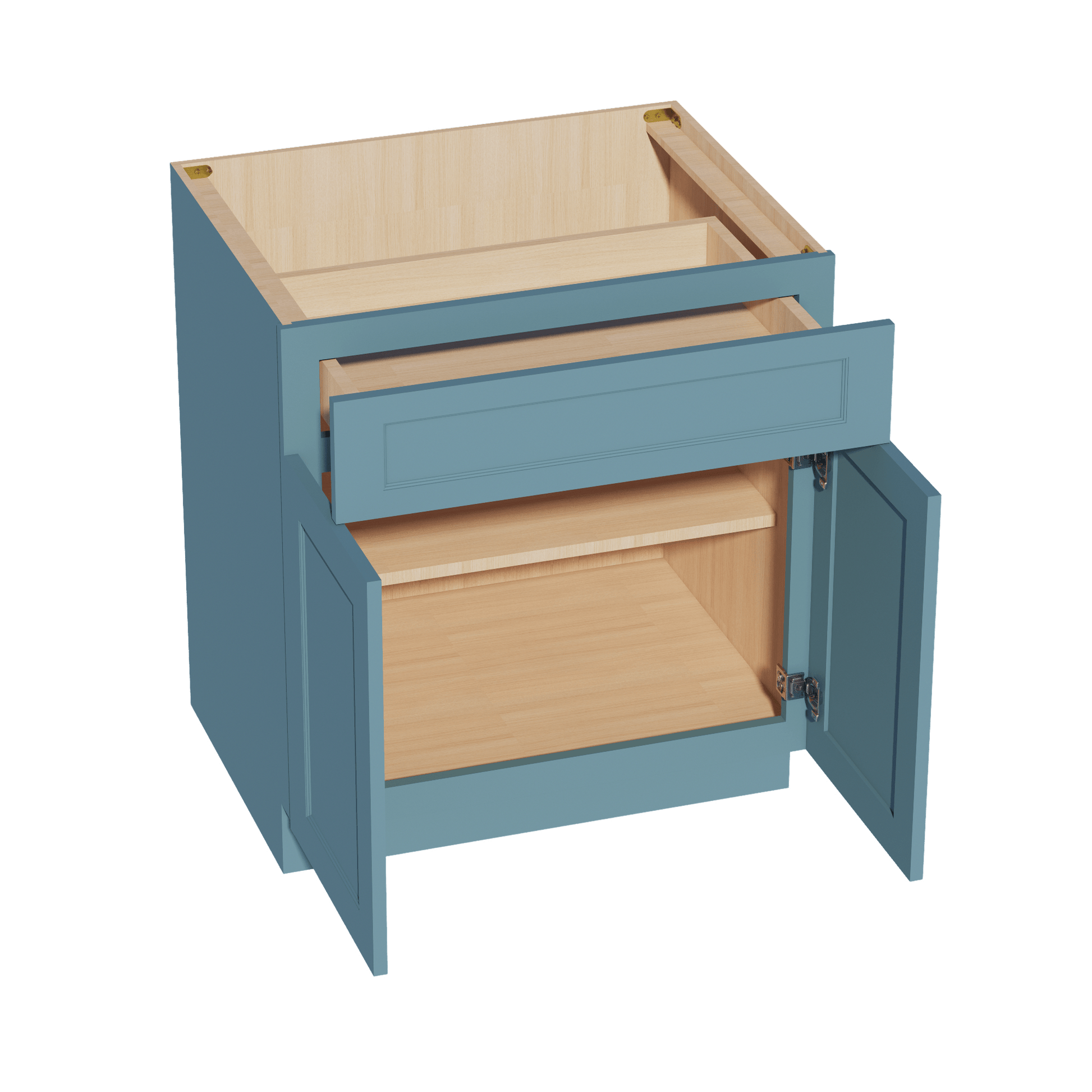 TG - B30: Soft Green Shaker 30" 1 Drawer 2 Doors Standard Base Cabinet - NextCabinets