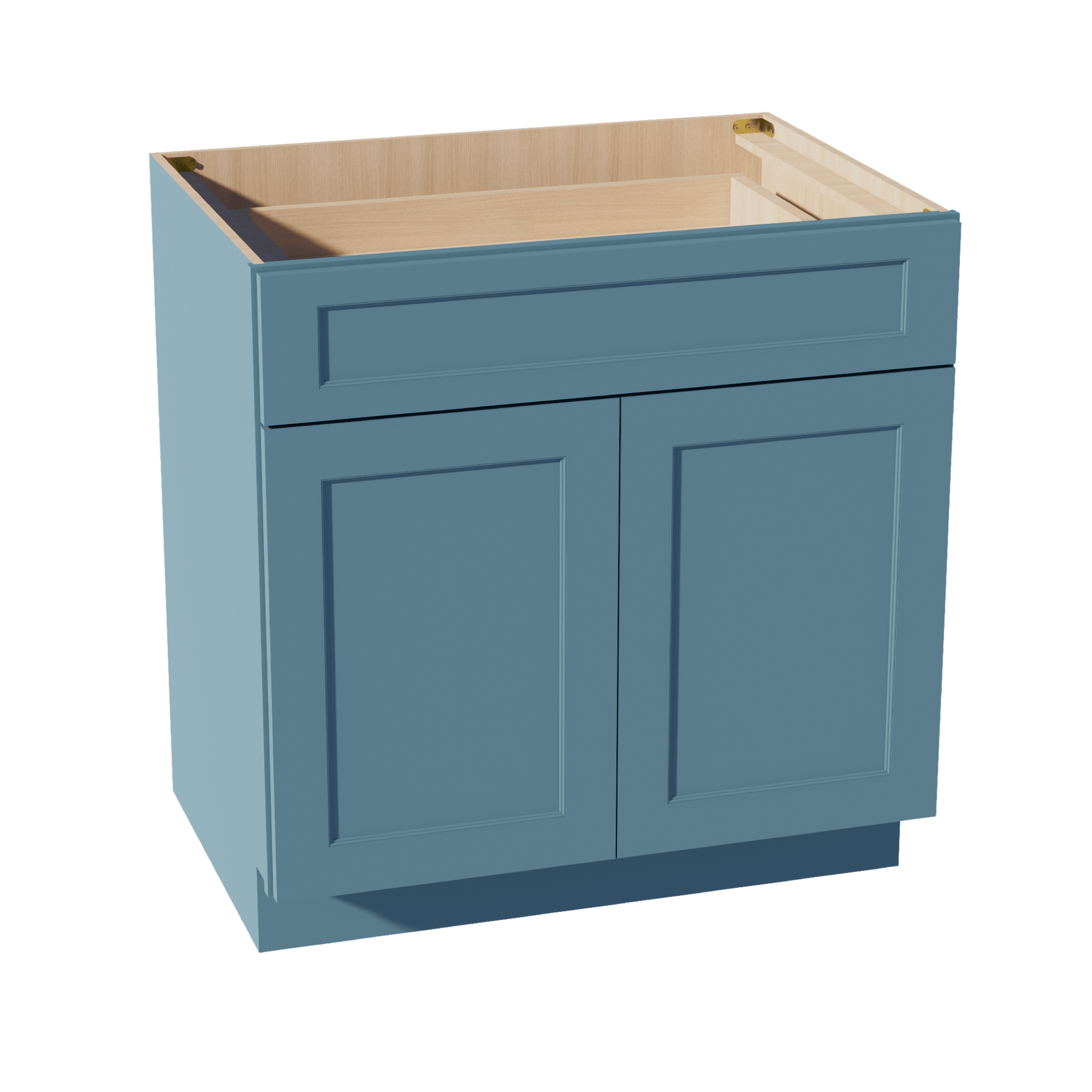 TG - B33: Soft Green Shaker 33" 1 Drawer 2 Doors Standard Base Cabinet - NextCabinets