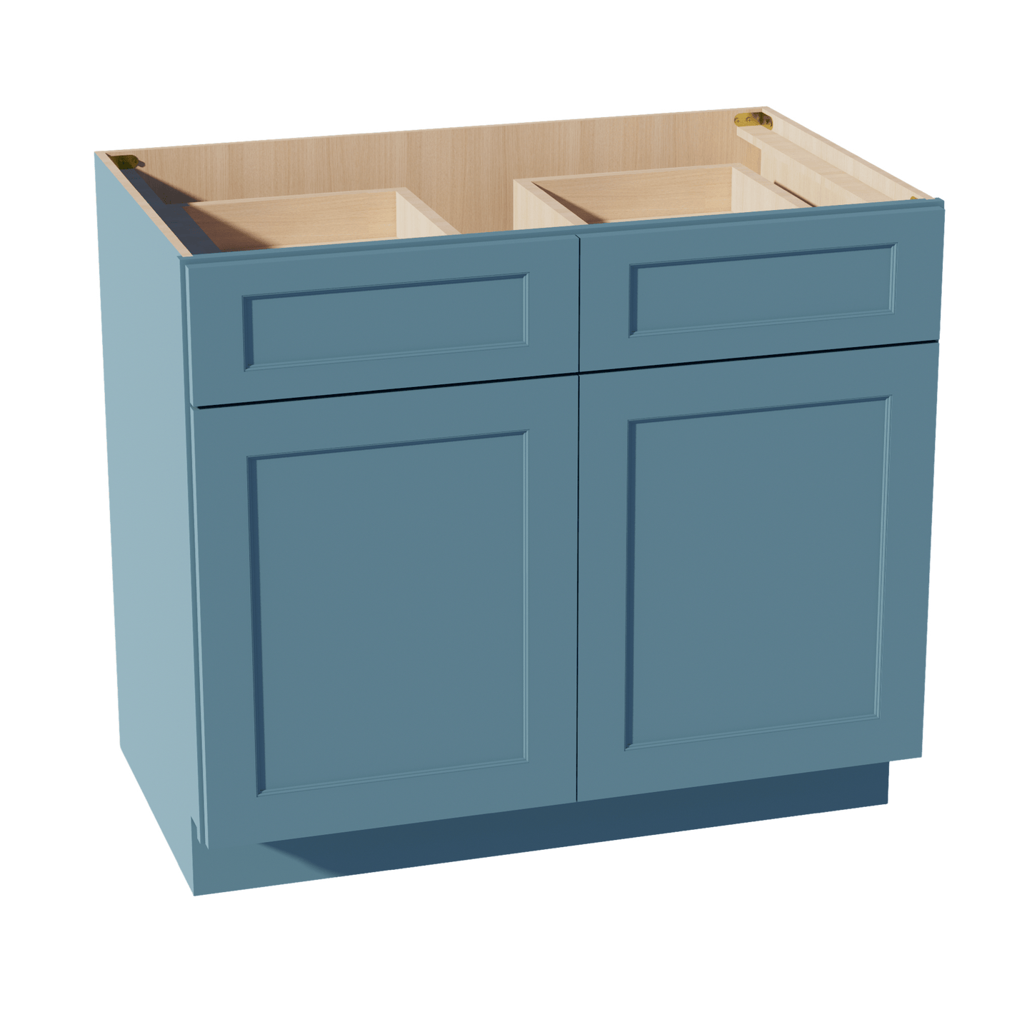 TG - B39: Soft Green Shaker 39" 2 Drawers 2 Doors Standard Base Cabinet - NextCabinets