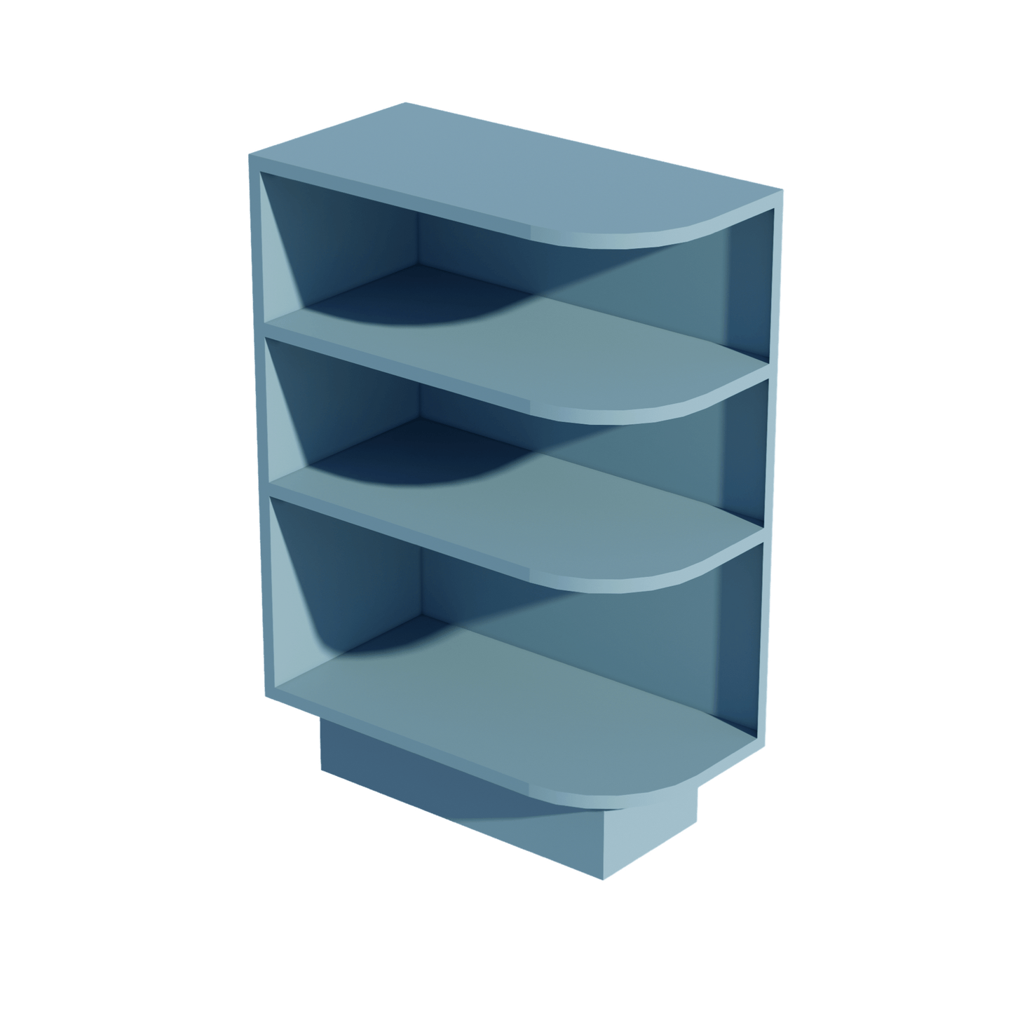 TG - BES12L: Soft Green Shaker 12" 4 Shelves End Shelf Corner Base Cabinets (Left Open) - NextCabinets