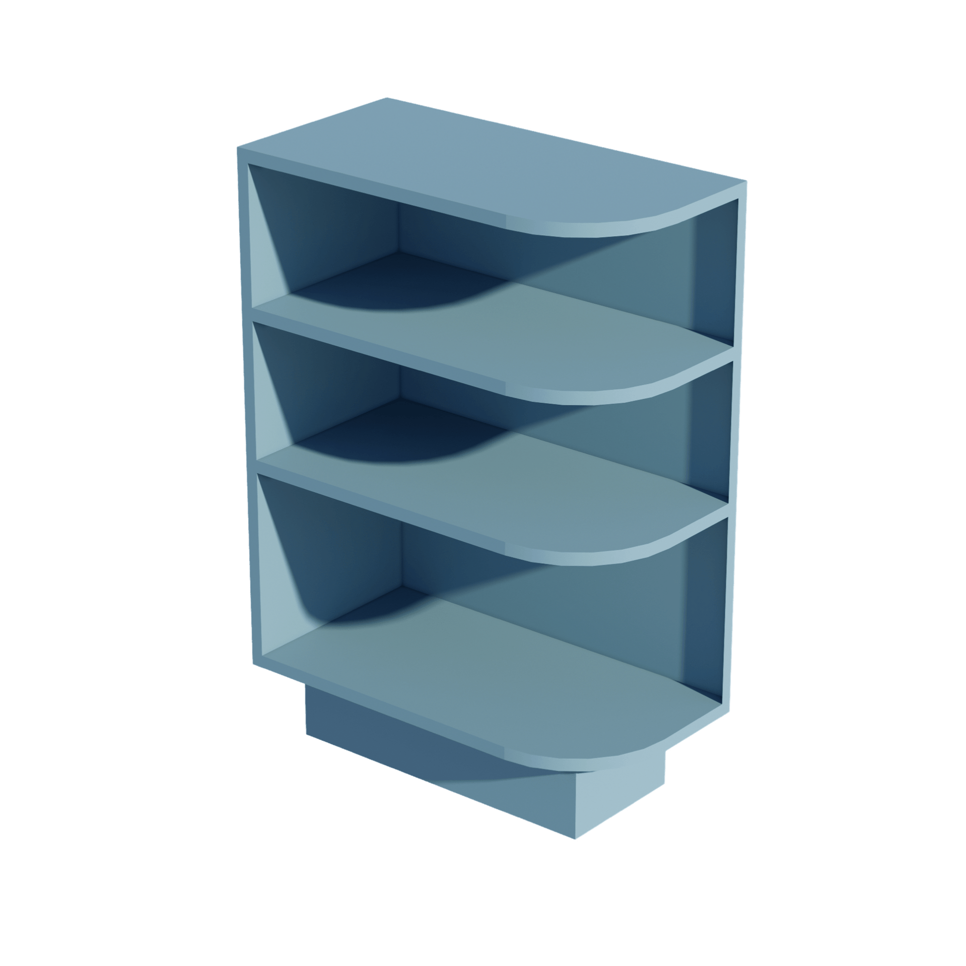 TG - BES12L: Soft Green Shaker 12" 4 Shelves End Shelf Corner Base Cabinets (Left Open) - NextCabinets