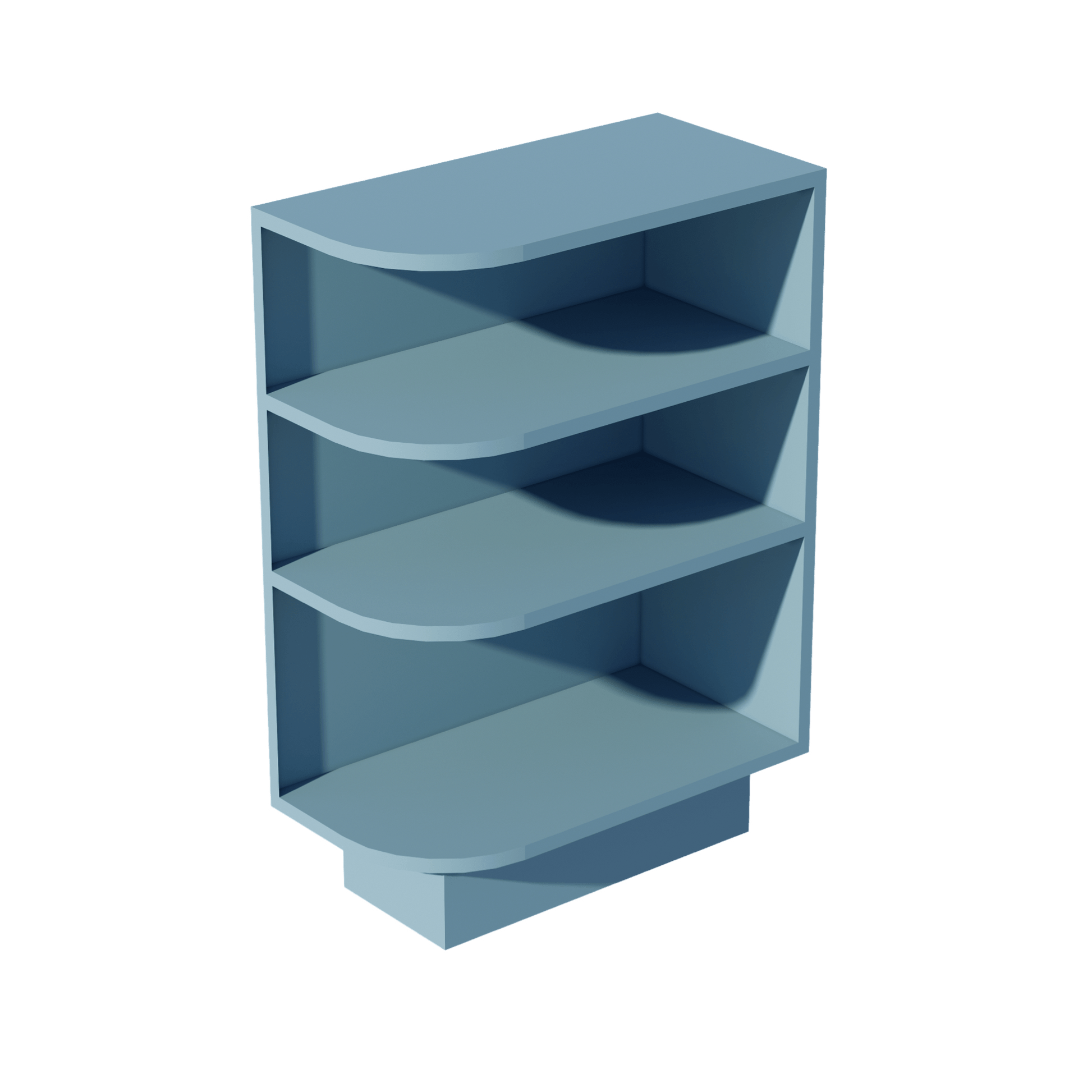 TG - BES12R: Soft Green Shaker 12" 4 Shelves End Shelf Corner Base Cabinets (Right Open) - NextCabinets