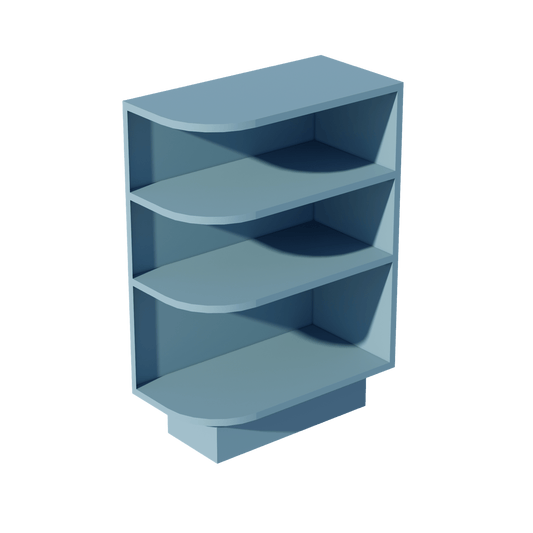 TG - BES12R: Soft Green Shaker 12" 4 Shelves End Shelf Corner Base Cabinets (Right Open) - NextCabinets