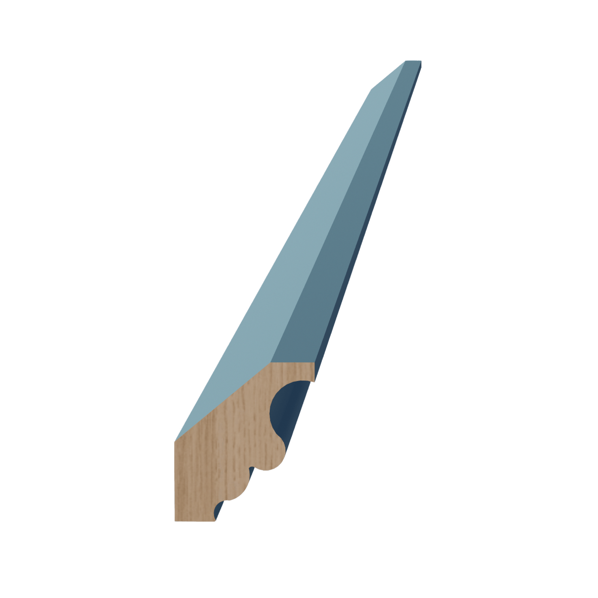 TG - CM2: Soft Green Shaker 96"W x 2"H x 2 - 1/2"D Crown Molding - NextCabinets