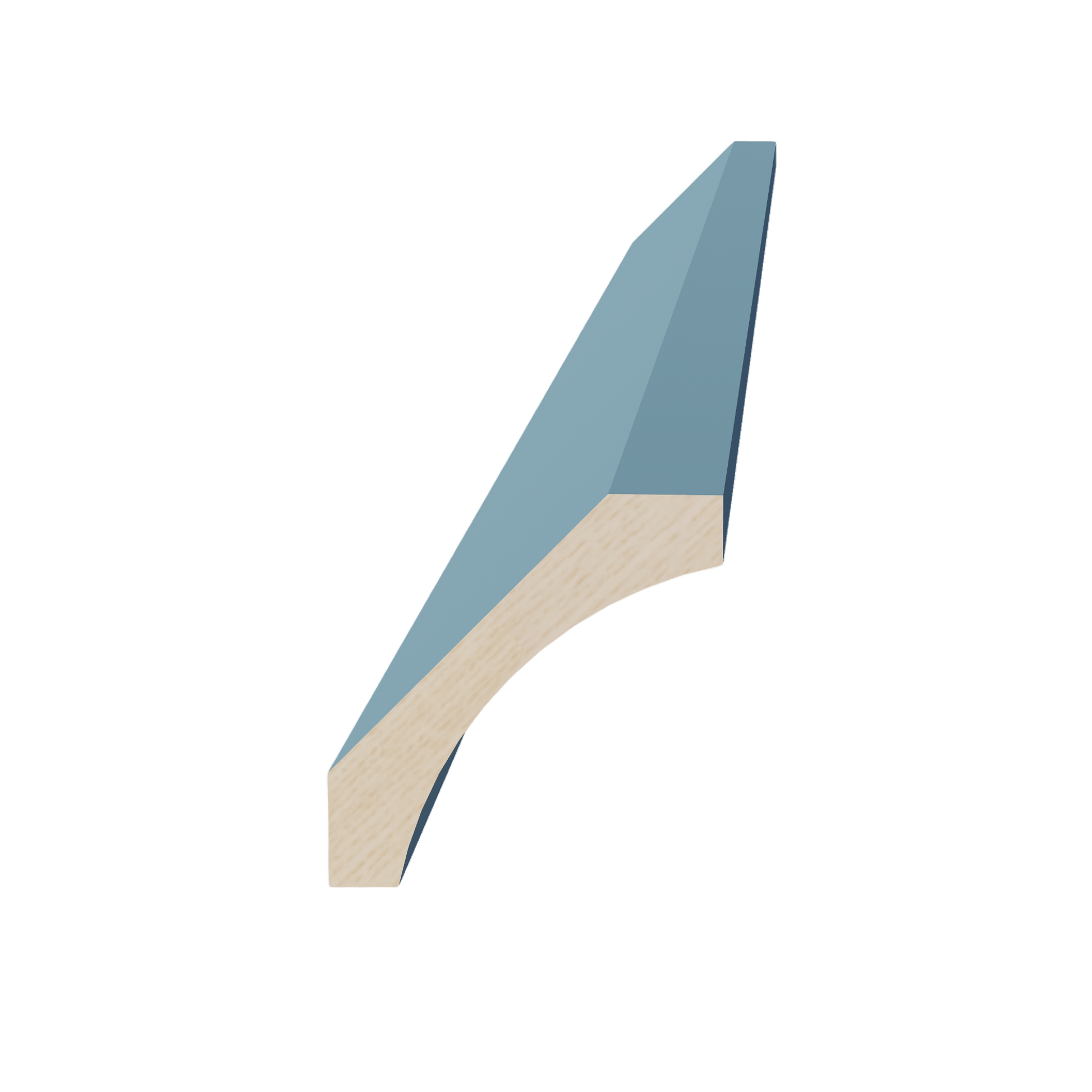 TG - CM4: Soft Green Shaker 96"W x 2 - 1/2"H x 2 - 1/2"D Crown Molding - NextCabinets