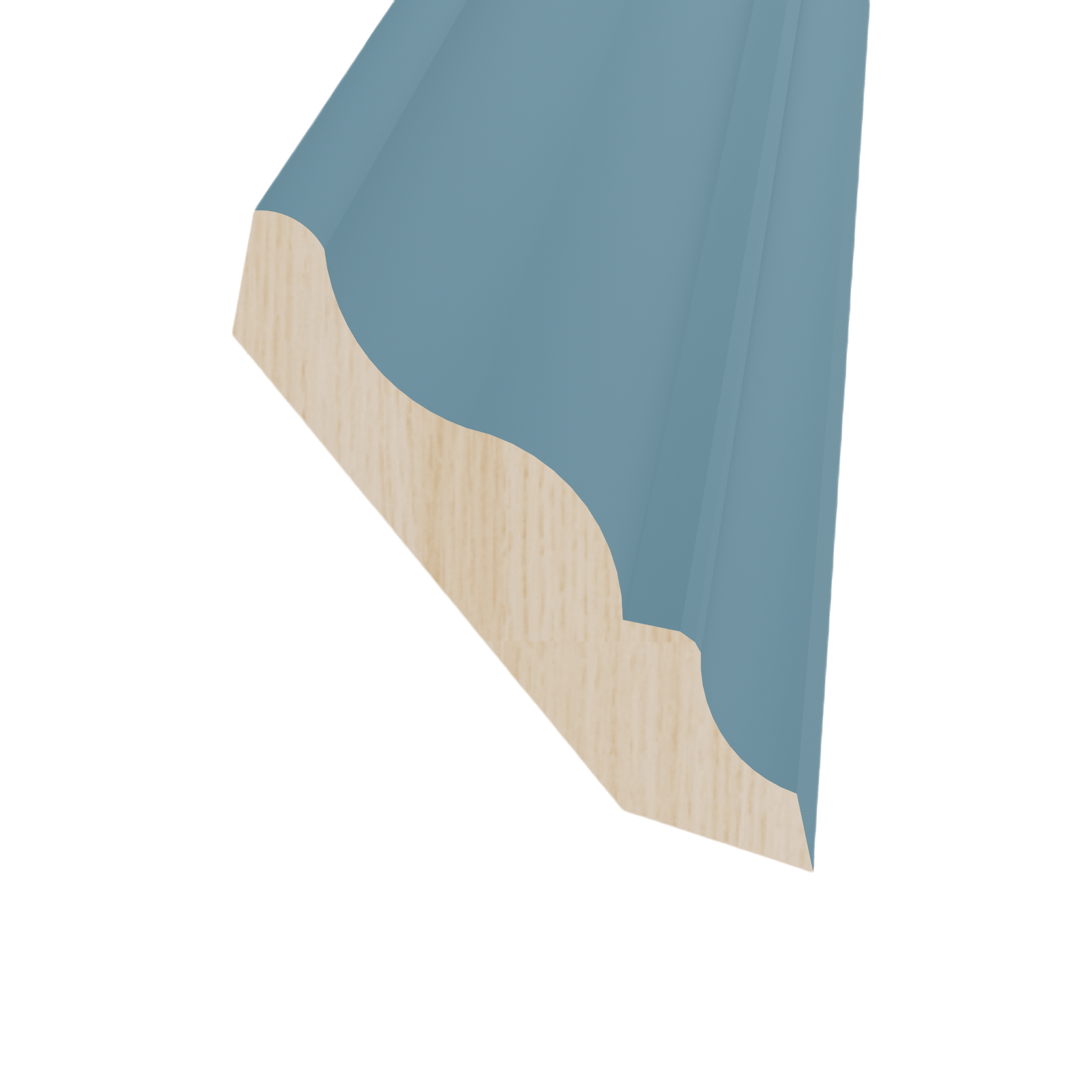 TG - CM6: Soft Green Shaker 96"W x 3 - 1/2"H x 2 - 1/2"D Crown Molding - NextCabinets