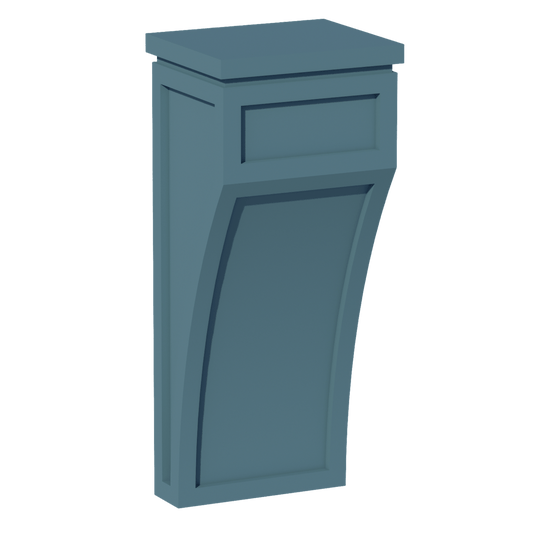 TG - CML: Soft Green Shaker 5 - 1/4"W x 12 - 1/2"H x 4 - 1/2"D Large Corbel - NextCabinets