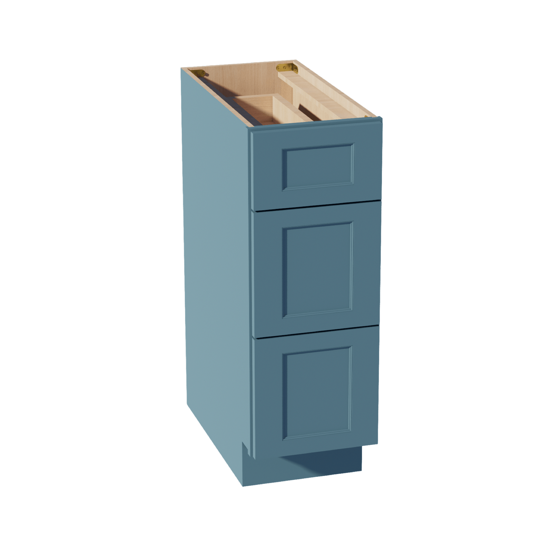 TG - DB12: Soft Green Shaker 12" 3 Drawers Base Cabinet - NextCabinets