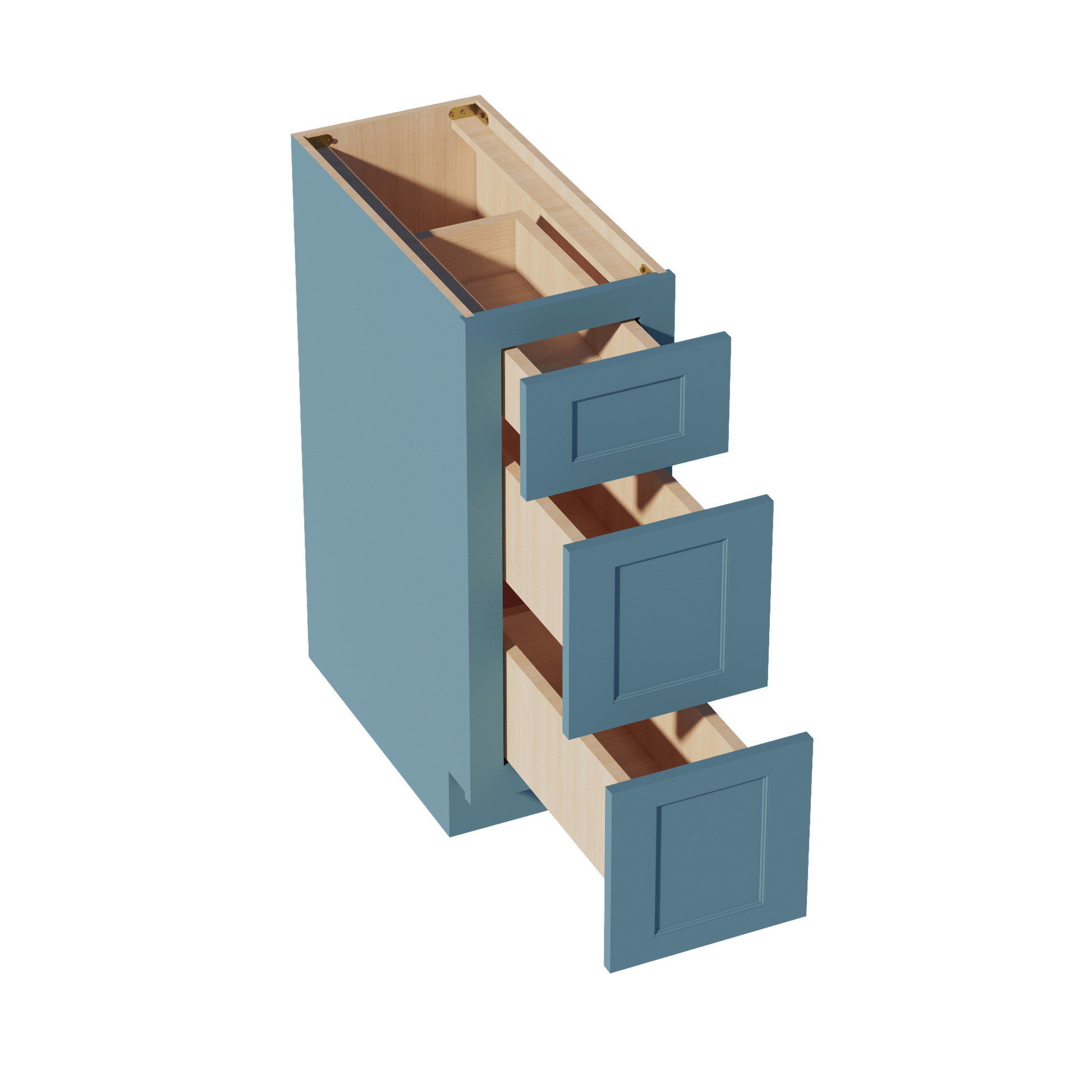 TG - DB12: Soft Green Shaker 12" 3 Drawers Base Cabinet - NextCabinets