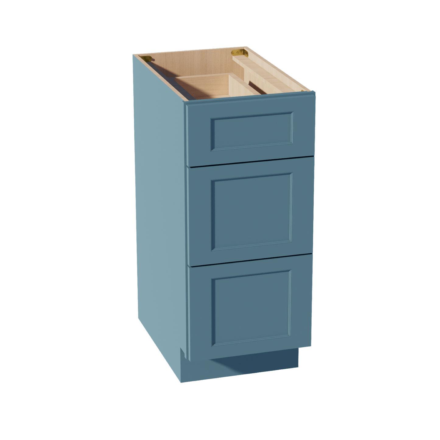 TG - DB15: Soft Green Shaker 15" 3 Drawers Base Cabinet - NextCabinets